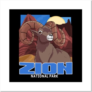 Zion National Park Bighorn Sheep Posters and Art